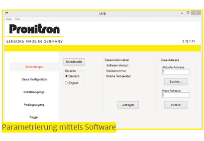 Proxitron Laser Distanzsensor Proxitron Laser Distanzsensor